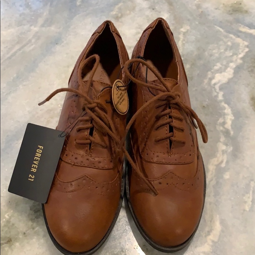 Forever 21 tan oxfords